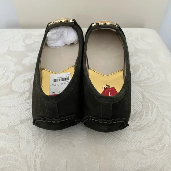 Michael kors Fulton suede flats dark olive green New size 7 - Picture 3 of 4